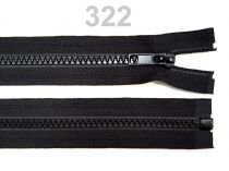 Zips plastic 5mm deliteľný  60cm (bundový) MART čierny