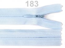 Textillux.sk - produkt Zips skrytý nedeliteľný 3mm TINA dĺžka 35cm - 183 modrá ľadová