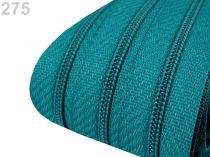 Textillux.sk - produkt Zips špirálový 3 mm metráž pre bežce typu POL - 275 zelený tyrkys tmavý