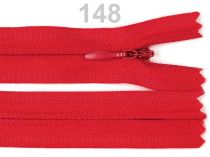 Textillux.sk - produkt Zips špirálový 3 mm,nedeliteľný skrytý, 40 cm /šatový/ - 148 červená