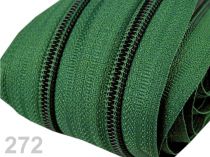 Textillux.sk - produkt Zips špirálový 5mm metráž pre bežce typu POL 25m - 272 zelená piniová