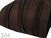 Textillux.sk - produkt Zips špirálový 5mm metráž pre bežce typu POL 25m - 304 čokoládová