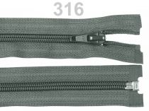 Textillux.sk - produkt Zips špirálový 5mm,deliteľný,  50cm / bundový/ - 316 šedá