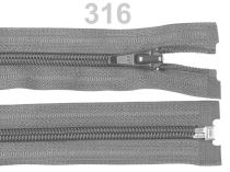 Textillux.sk - produkt Zips špirálový 5mm,deliteľný,  65cm / bundový/ - 316 šedá