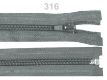 Textillux.sk - produkt Zips špirálový 5mm,deliteľný, 45cm / bundový/ - 316 šedá