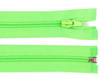 Textillux.sk - produkt Zips špirálový 5mm,deliteľný,  55cm / bundový/ - 333 zelená elektrická neon