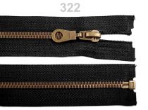 Textillux.sk - produkt Zips staromosadzný 6mm delitelný 60cm (bundový) - 322 čierna