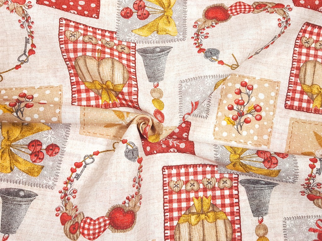 Textillux.sk - produkt Vianočná dekoračná látka ušité s láskou 140 cm