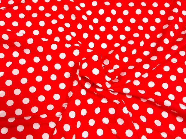 Viskózová šatovka bodka 10mm 145 cm
