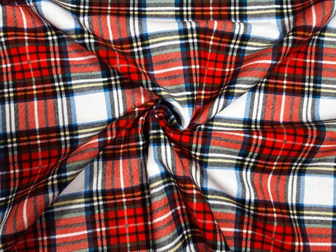 Flanel káro na bielom podklade 150 cm