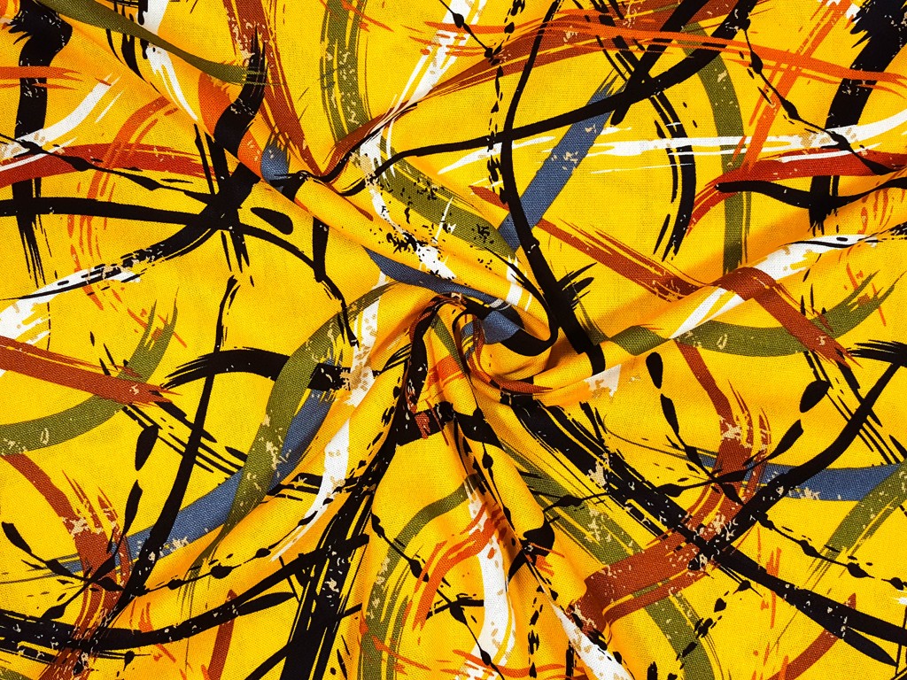 Ľanovina farebný abstrakt 130 cm