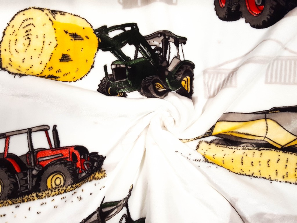 Flanel fleece farmárske vozidlá 150 cm