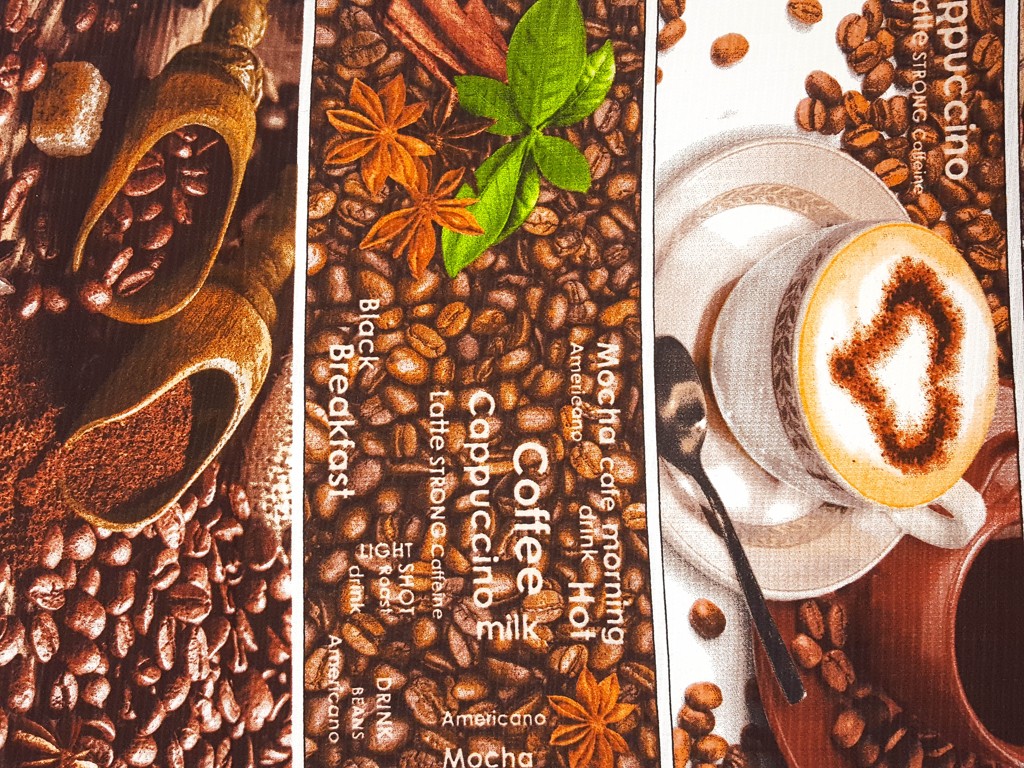 Bavlnené vaflové piké cappuccino 50 cm