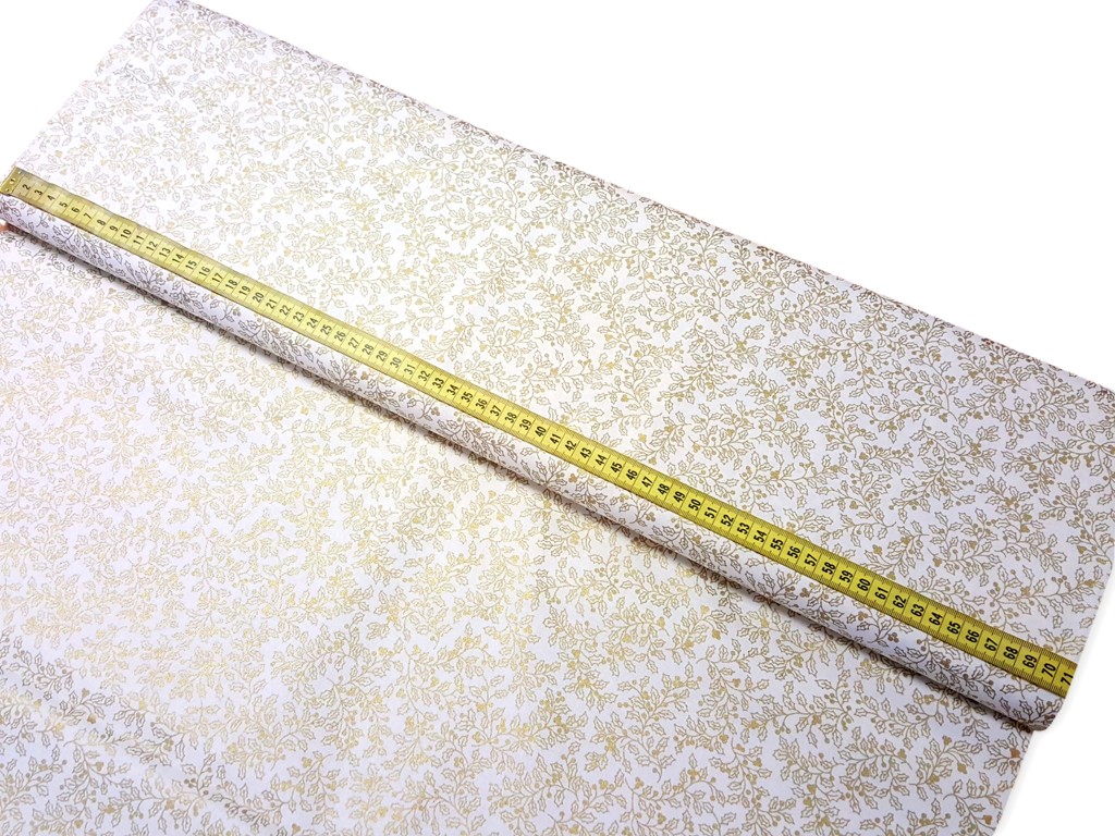 Bavlnená látka vianočná vetvičky šírka 140 cm