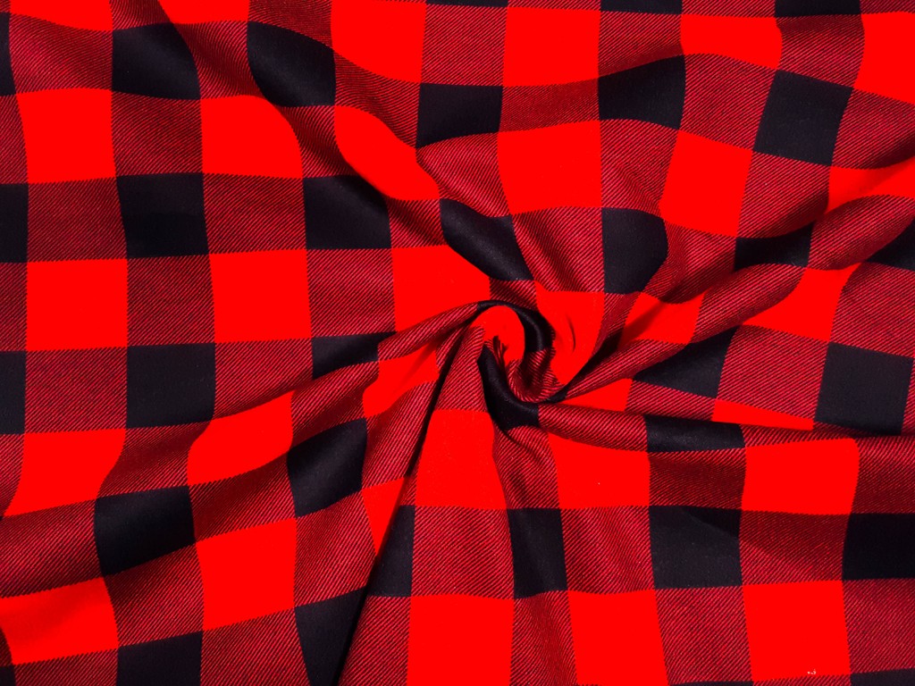 Flanel klasické retro káro 150 cm