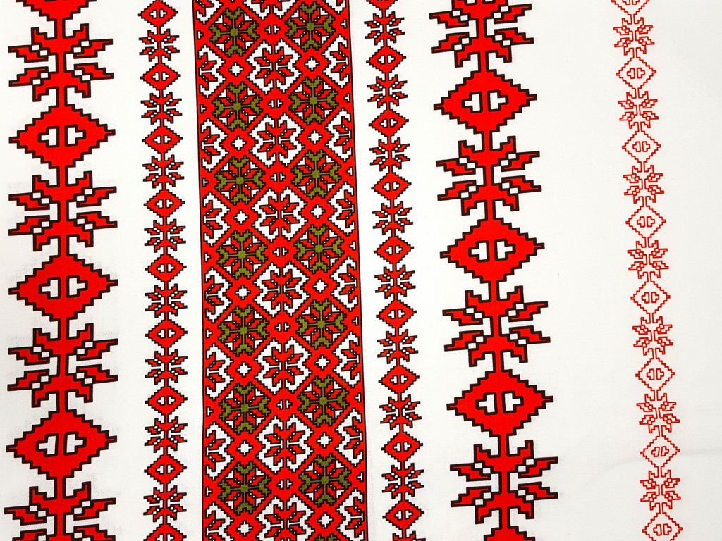 Bavlnená látka chalupársky motív 150 cm