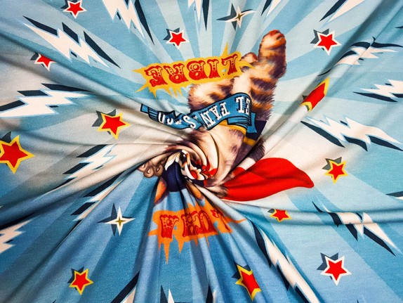 Bavlnený úplet Lucha Libre 142 cm