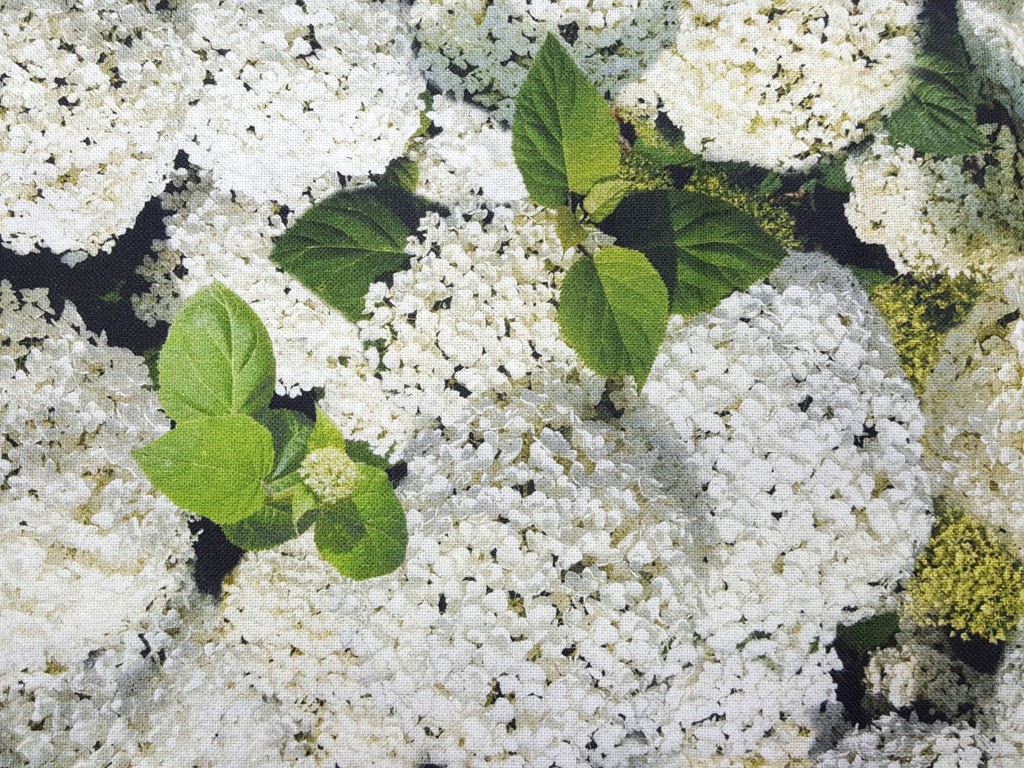 Dekoračná látka veľké hortenzie - digitálna potlač 140 cm