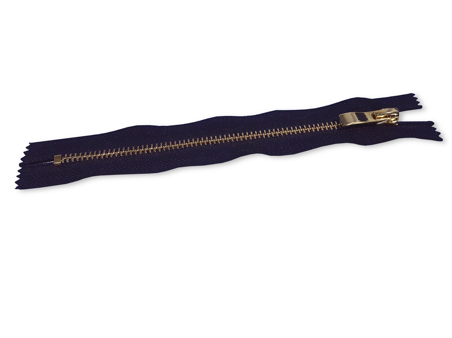 Kovový - mosadzný zips šírka 6 mm, dĺžka 18 cm