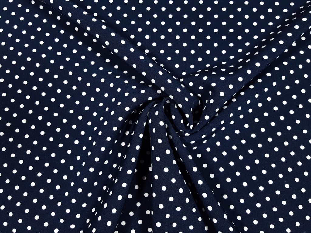 Spoločenská kostýmovka biela bodka 5mm 150 cm
