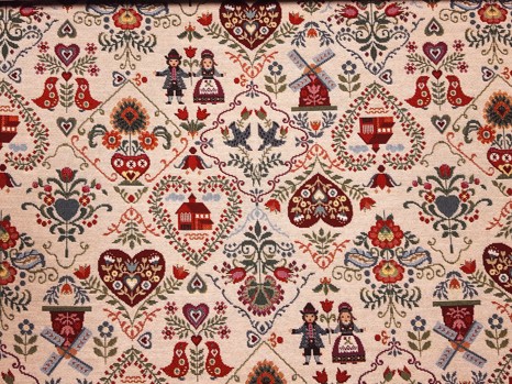 Gobelínová látka folklórna Janko a Marienka 140 cm