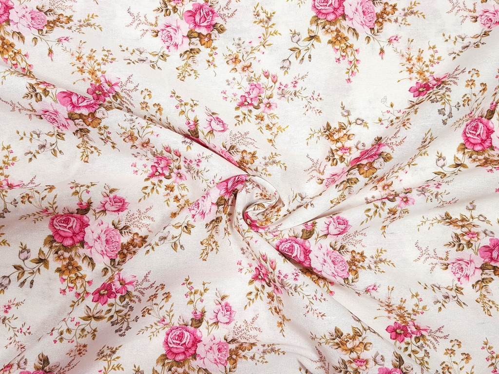 Dekoračná látka MINI pink rose 155 cm