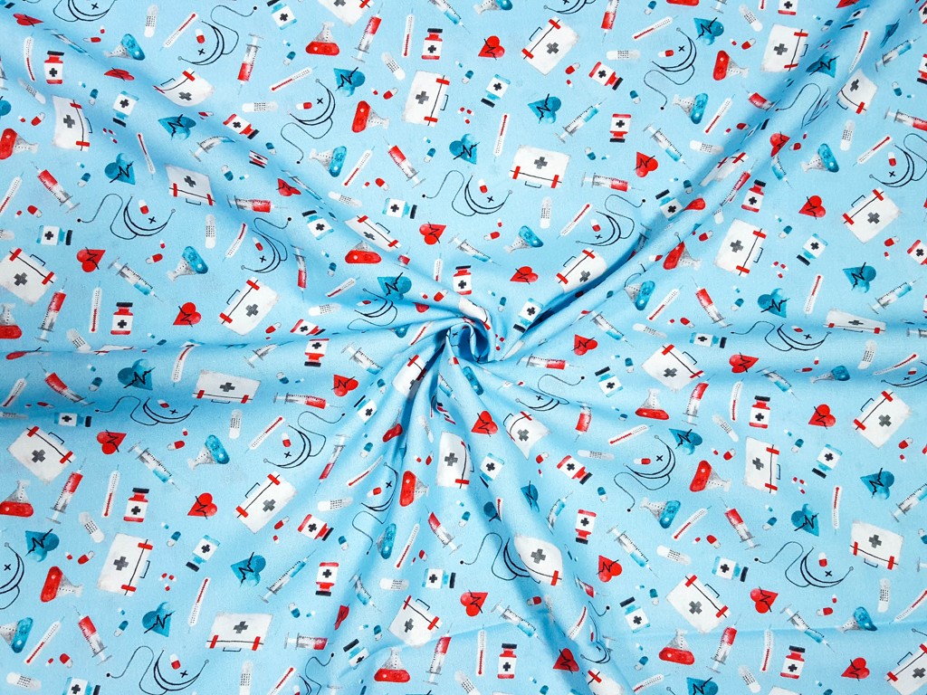 Bavlnená látka zdravotnícke pomôcky 150 cm