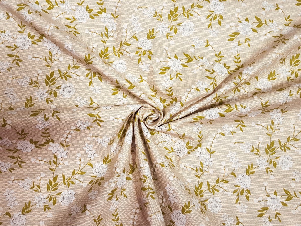Bavlnená látka biela ťahavá ružička 150 cm