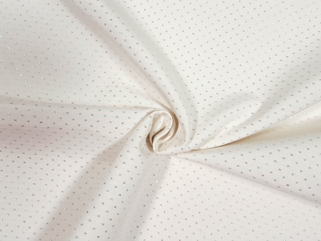 Dekoračná vianočná látka strieborný sneh 140cm