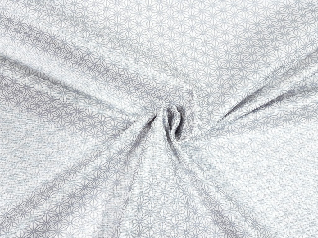 Vianočná bavlnená látka strieborný/zlatý geometrický vzor 160 cm