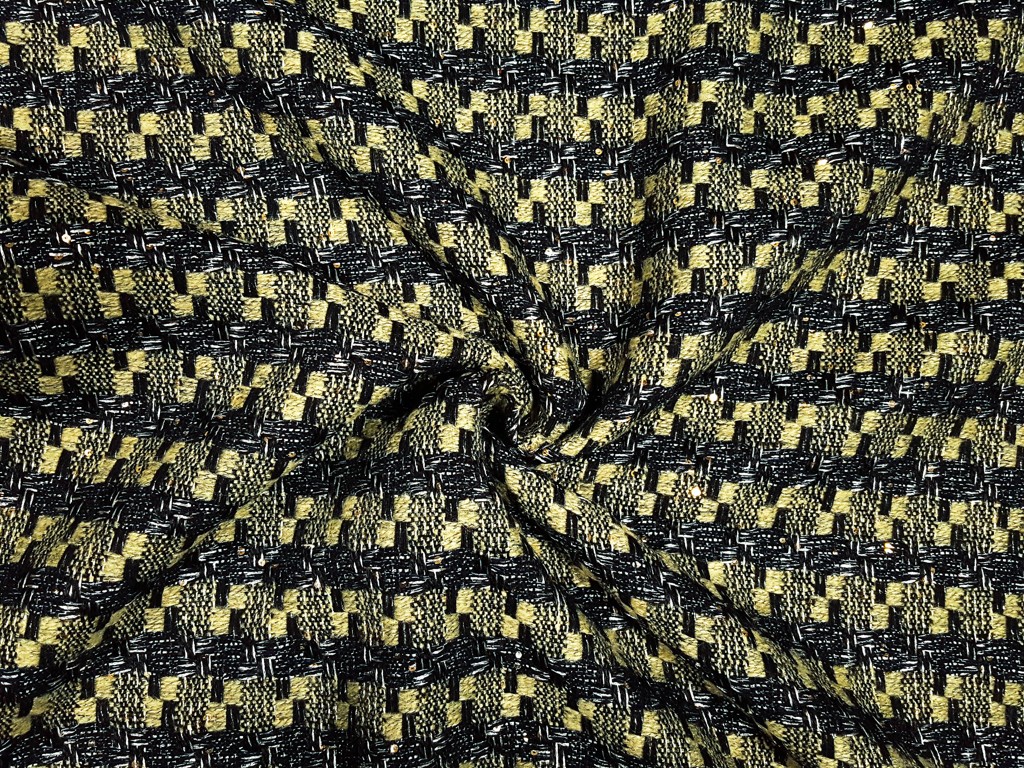 Kostýmovka Chanel zelené káro 150 cm