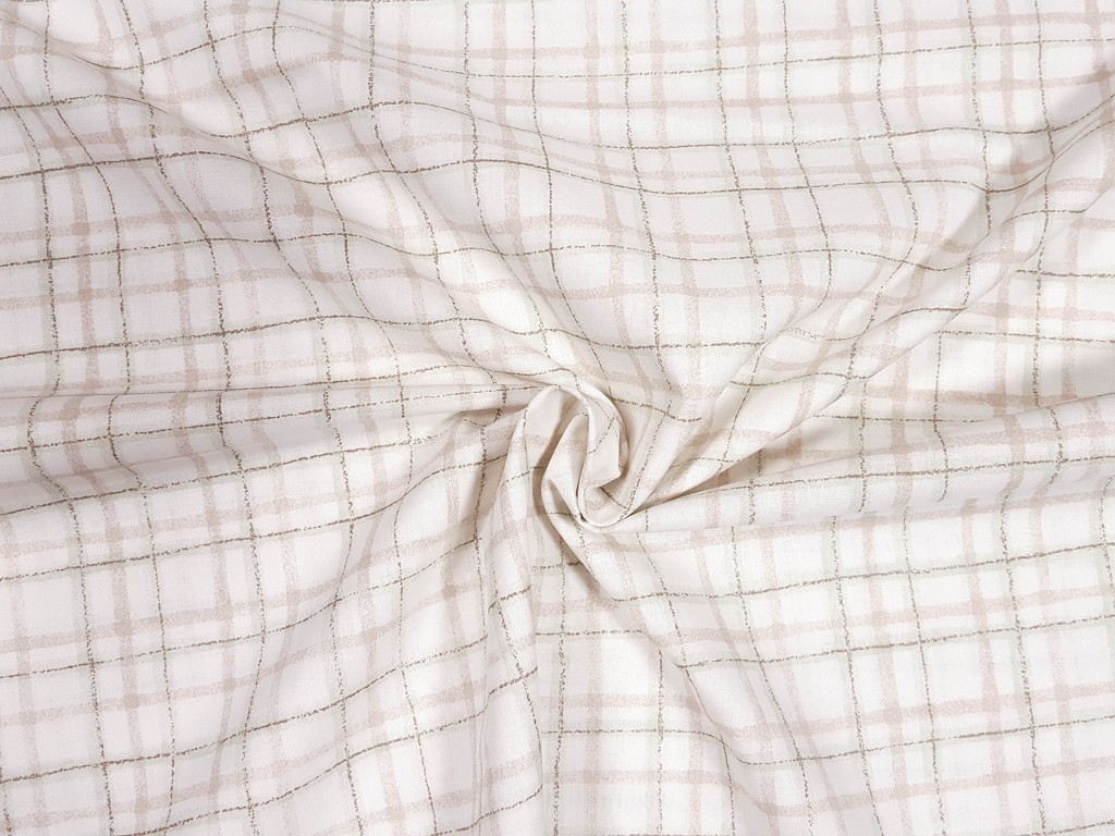 Bavlnená látka jemné pastelové káro 140 cm
