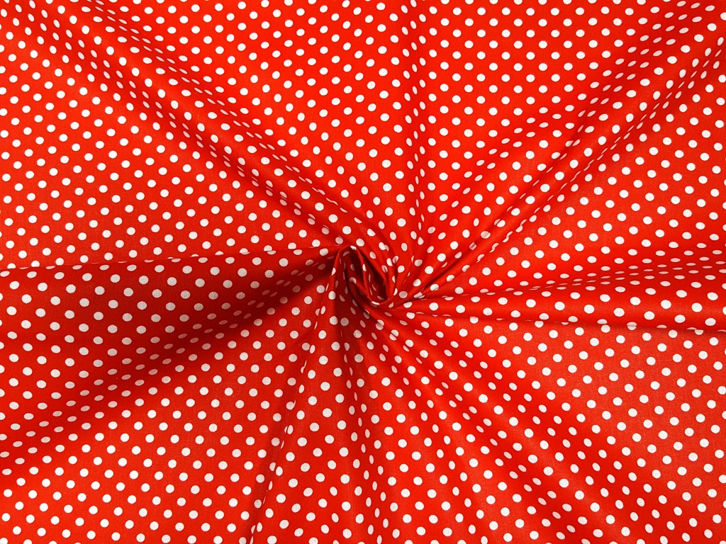 Bavlnená látka medium bodka 4 mm šírka 140 cm