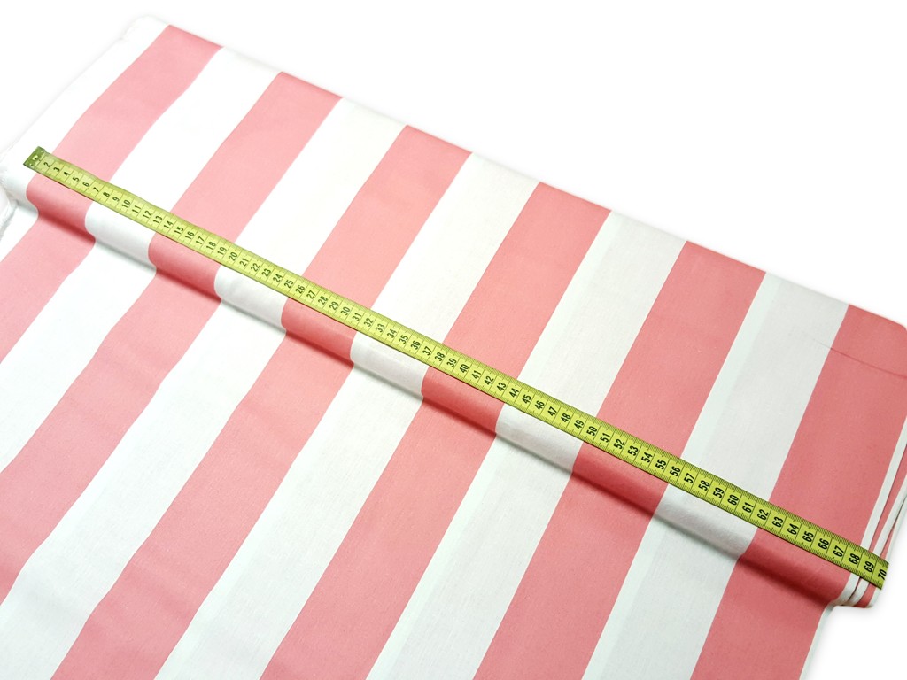 Bavlnená látka hrubý pásik 60 mm šírka 140 cm