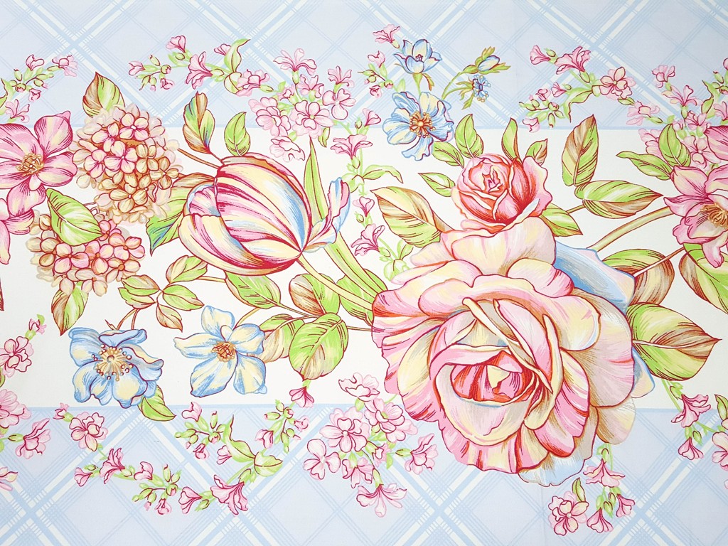 Bavlnená štóla ružová hortenzia s ružou 50cm