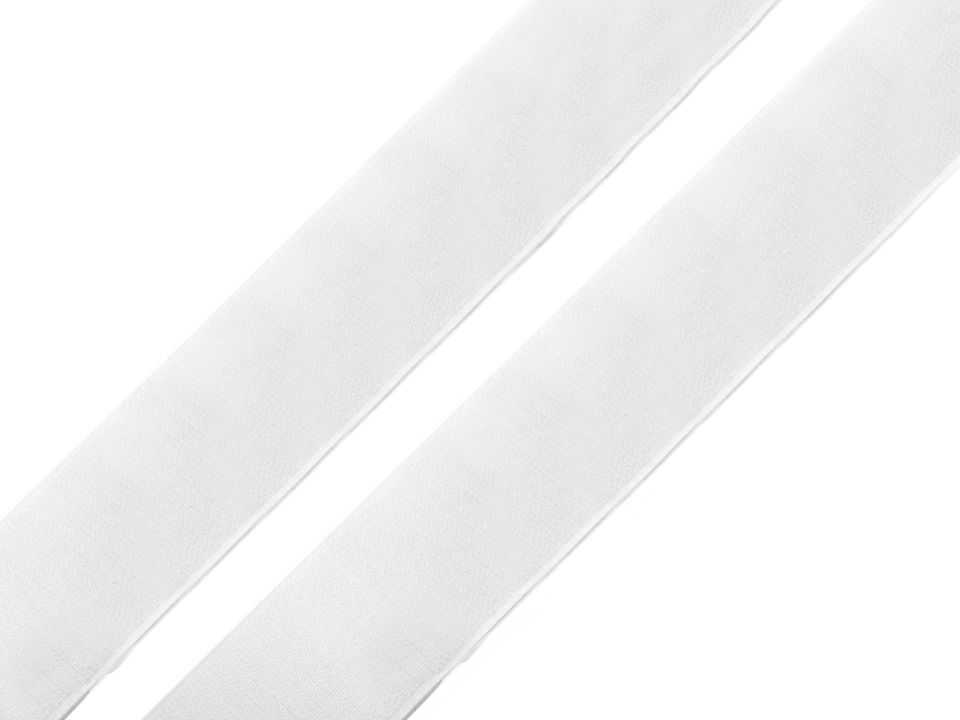 Suchý zips samolepiaci šírka 20 mm biely háčik 