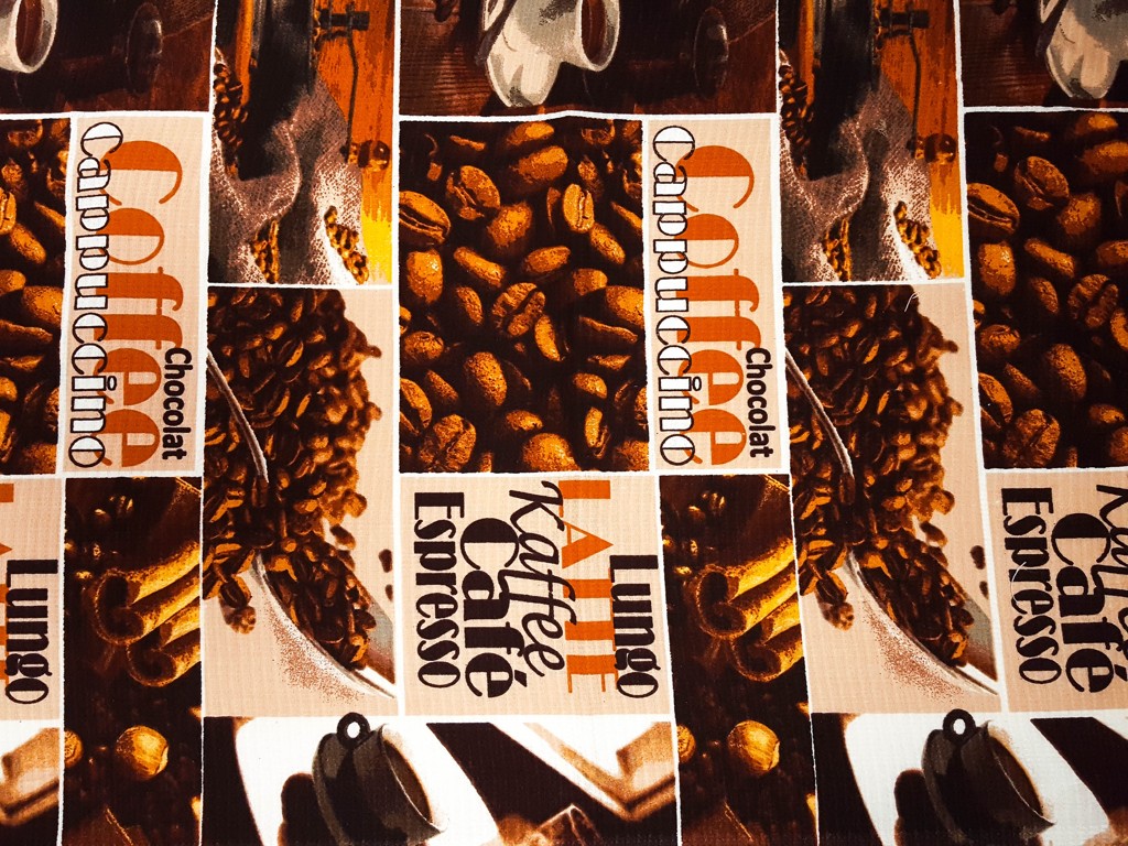 Bavlnené vaflové piké Latte Machiatto 50 cm