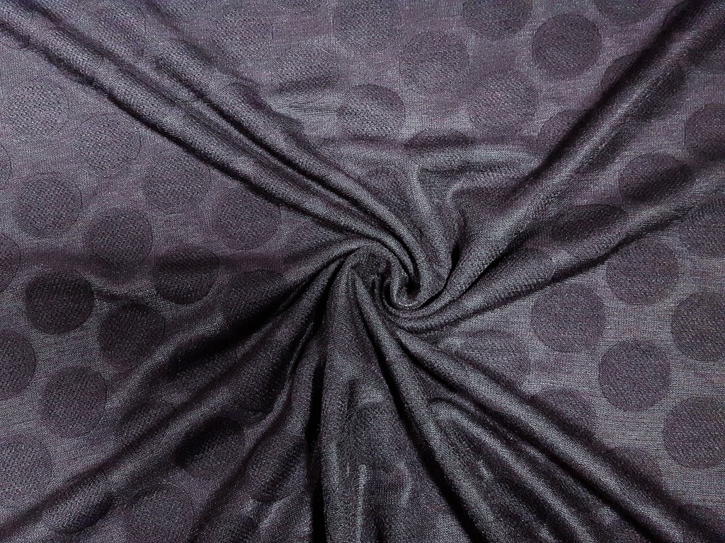 Viskózový úplet  3D bodky šírka 145 cm