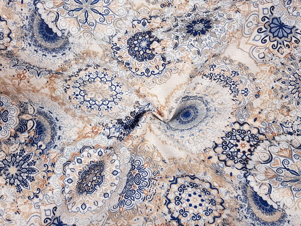 Dekoračná látka moderné mandaly 140 cm