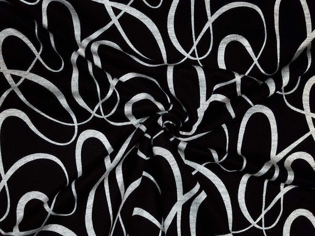 Hrubý úplet ornament melír 150 cm
