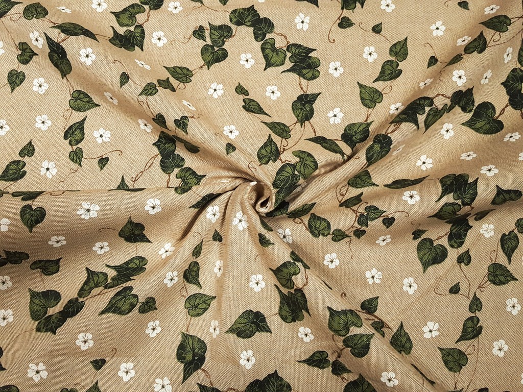 Dekoračná látka brečtanový list 140 cm