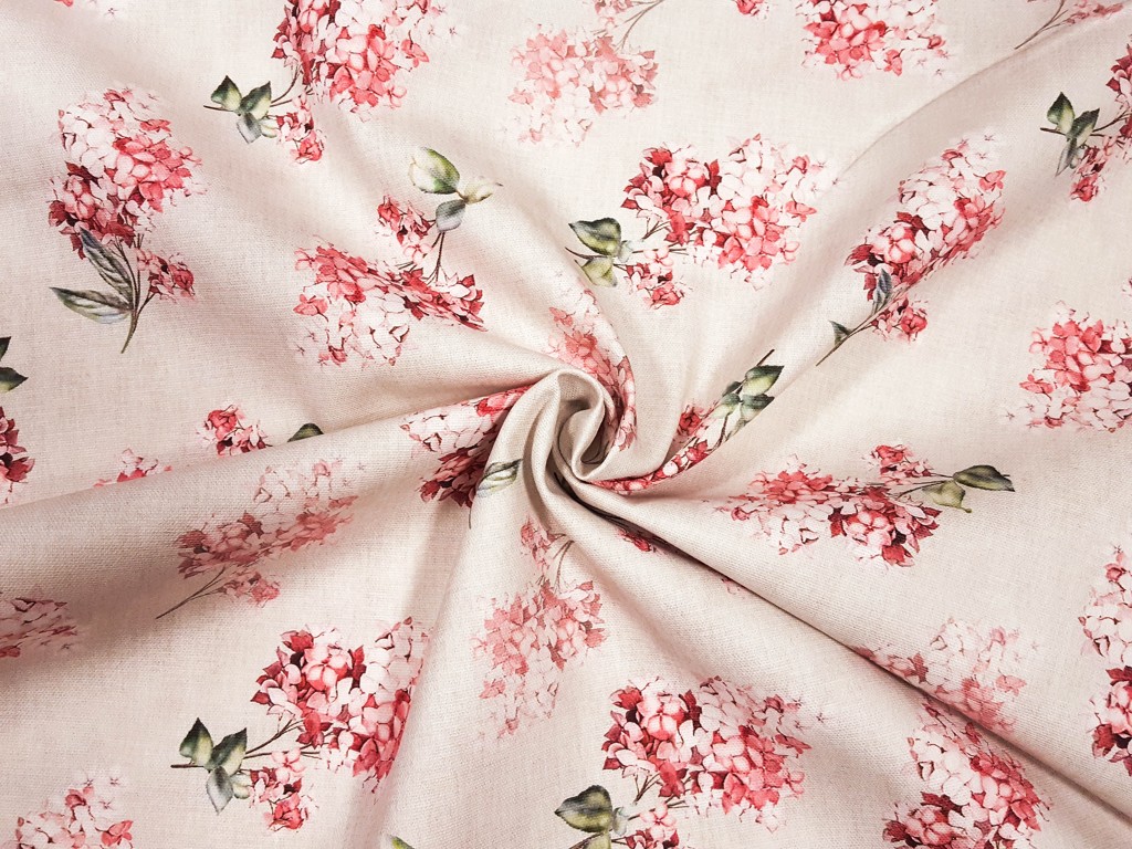 Dekoračná bavlnená látka  ružový orgován 140 cm